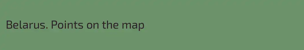 Belarus. Points on the map